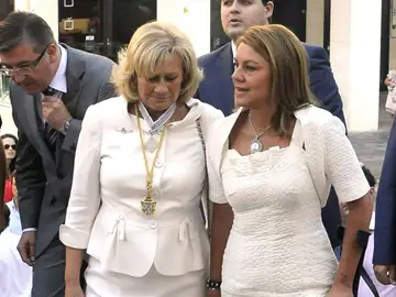 Cospedal al entrar a la misa en honor a la patrona de Albacete Cospedal al entrar a la misa en honor a la patrona de Albacete