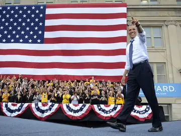 Obama en la universidad de Iowa Obama en la universidad de Iowa