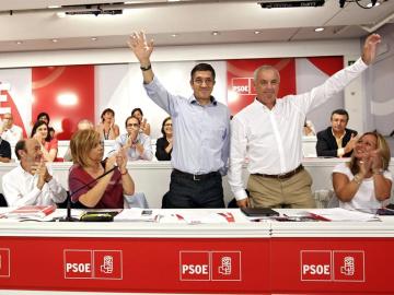 Los candidatos del PSOE a las elecciones vascas, Patxi López, y gallegas, Pachi Vázquez Los candidatos del PSOE a las elecciones vascas, Patxi López, y gallegas, Pachi Vázquez