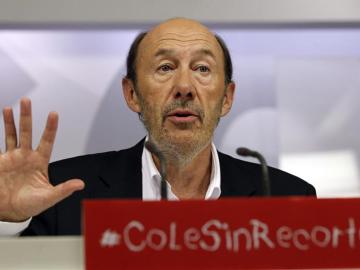 Rubalcaba explica las conclusiones del Comité federal del PSOE