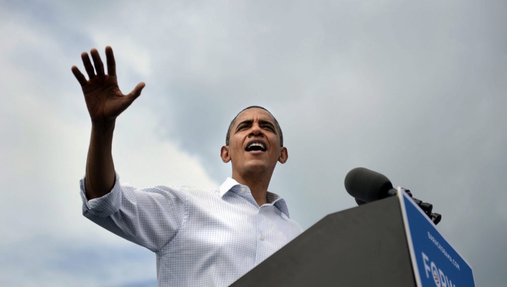 Obama en un acto electoral celebrado en Seminole