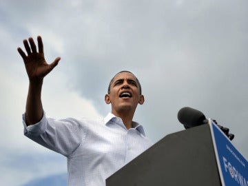 Obama en un acto electoral celebrado en Seminole