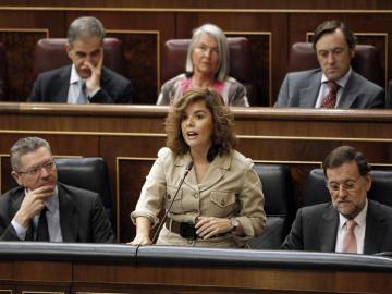 Soraya Sáenz de Santamaría, en el Congreso