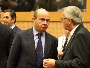 Luis de Guindos en la reunión del Eurogrupo Luis de Guindos en la reunión del Eurogrupo