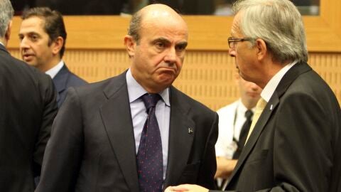 Luis de Guindos en la reuni&oacute;n del Eurogrupo