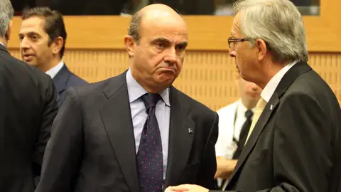 Luis de Guindos en la reunión del Eurogrupo Luis de Guindos en la reunión del Eurogrupo