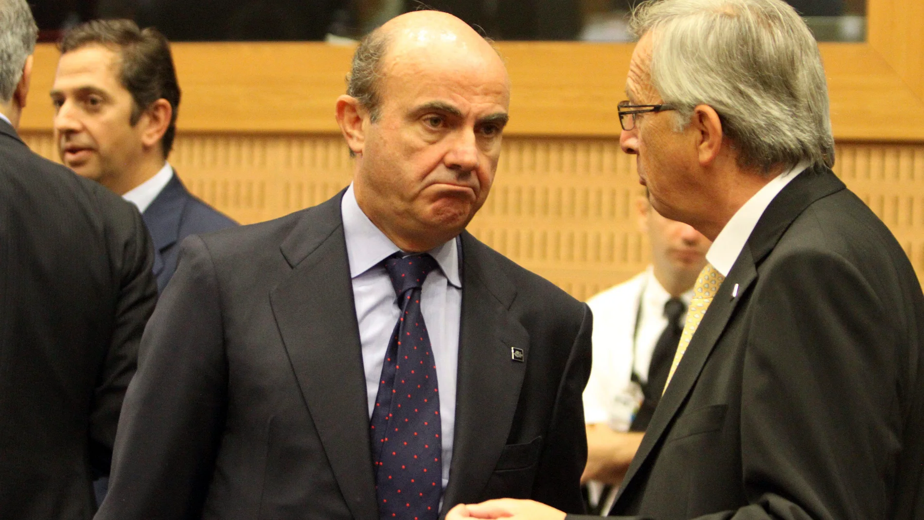 Luis de Guindos en la reunión del Eurogrupo Luis de Guindos en la reunión del Eurogrupo