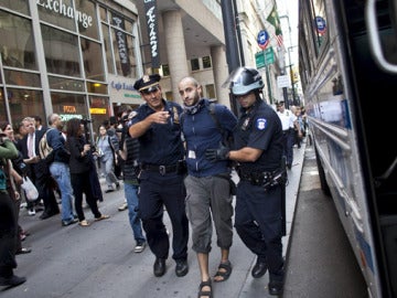 Varios detenidos frente a la Bolsa de Nueva York Varios detenidos frente a la Bolsa de Nueva York