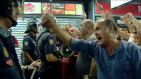 Tensión durante la huelga Tensión durante la huelga