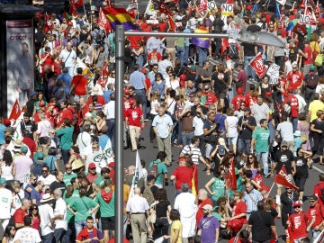 Manifestación en la calle Génova de Madrid