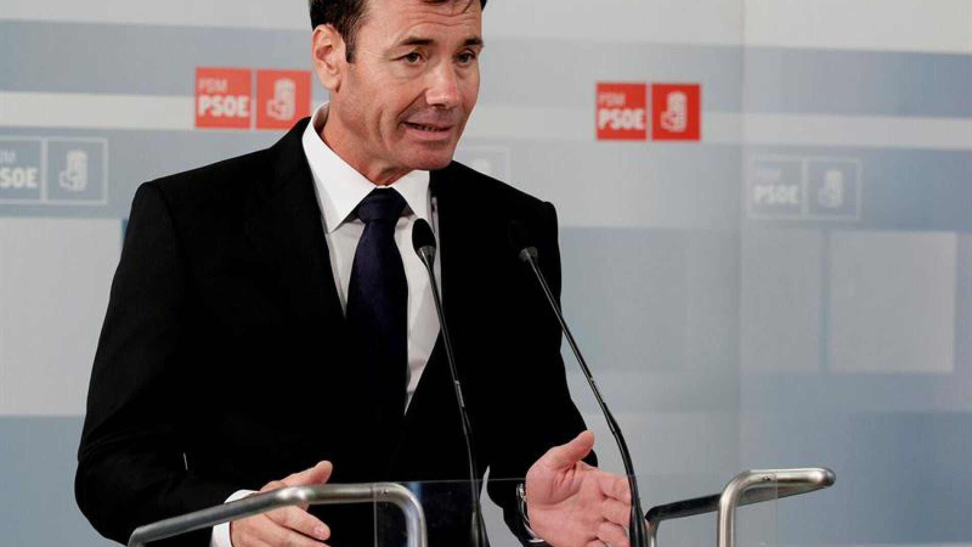 Tom&aacute;s G&oacute;mez, durante la rueda de prensa