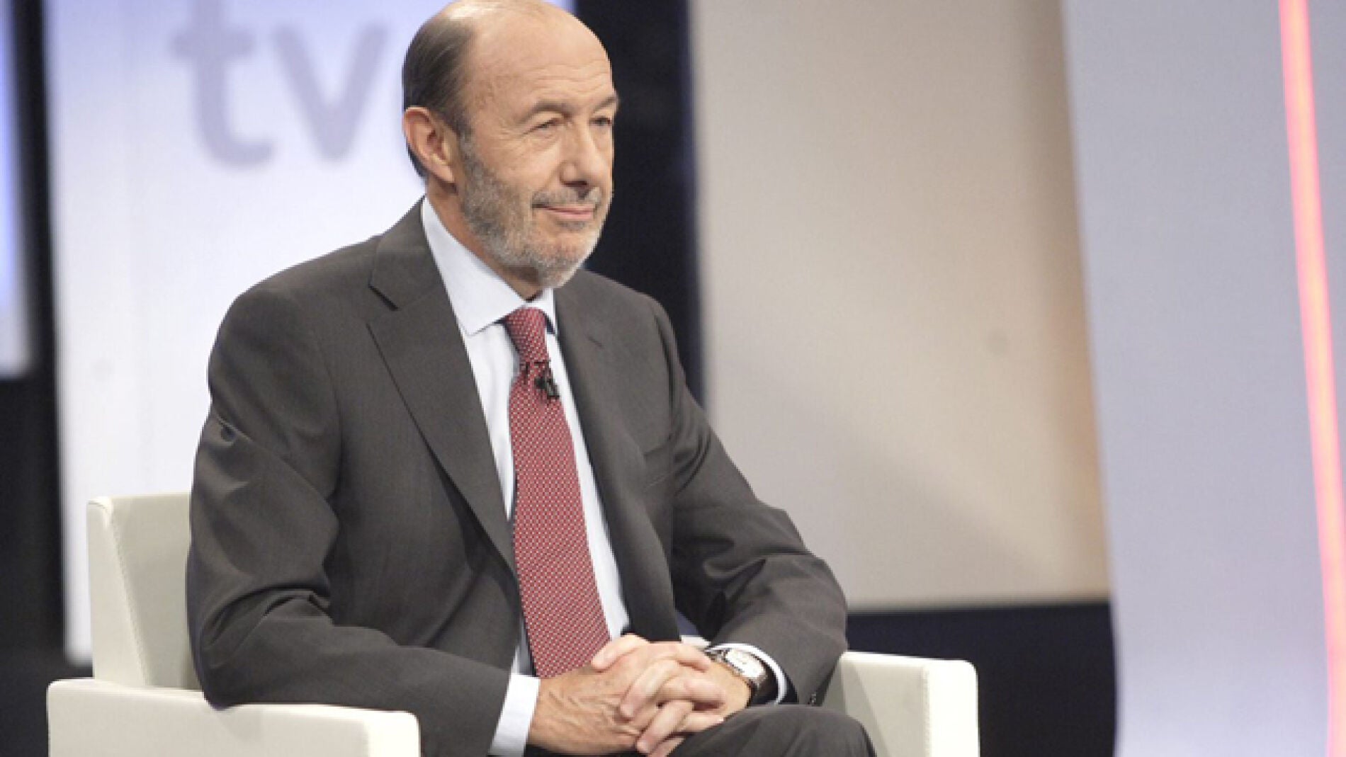 Alfredo P&eacute;rez Rubalcaba, durante la entrevista