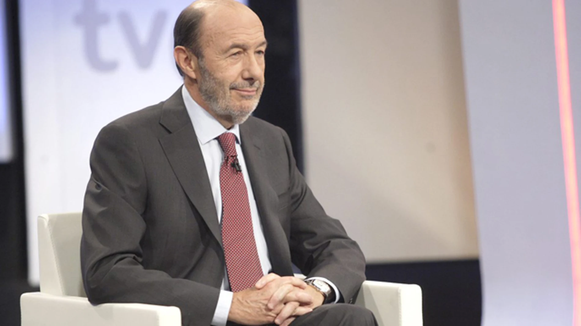 Alfredo Pérez Rubalcaba, durante la entrevista Alfredo Pérez Rubalcaba, durante la entrevista