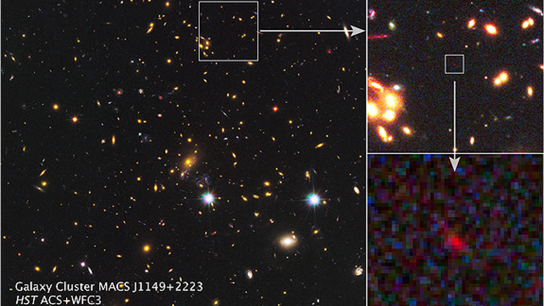 Imagen de la galaxia descubierta Imagen de la galaxia descubierta