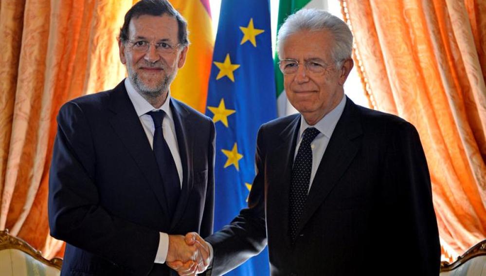 Encuentro entre Mariano Rajoy y Mario Monti
