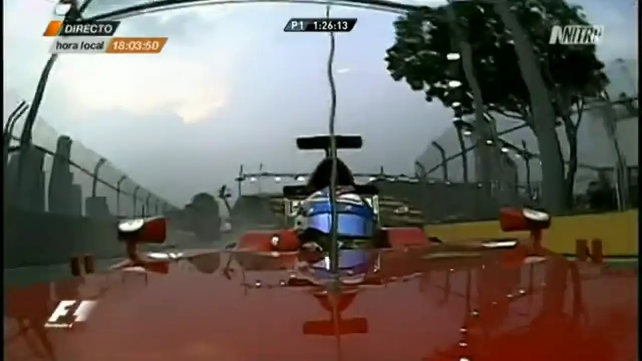 Alonso, de frente con la nueva cámara de Ferrari