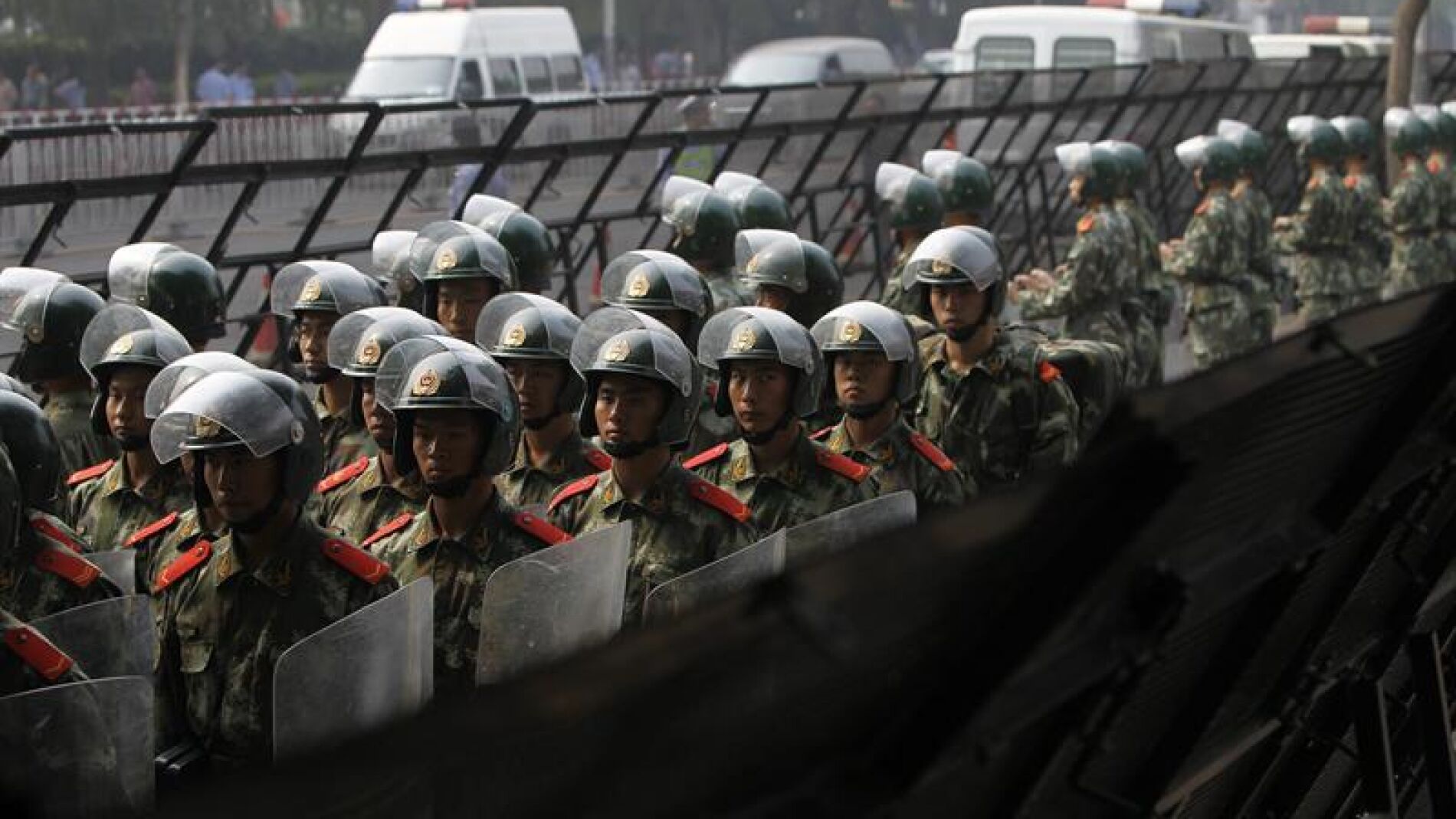 Seguridad en la embajada de Jap&oacute;n en Pek&iacute;n, China