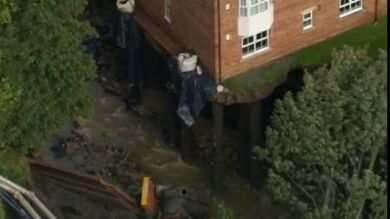 El norte de Inglaterra inundado por las fuertes lluvias 