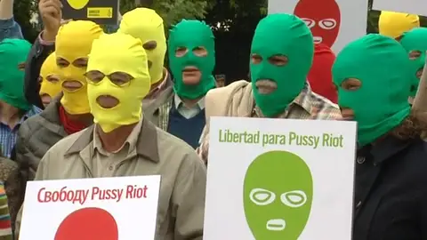 Concentración a favor de las Pussy Riot Concentración a favor de las Pussy Riot