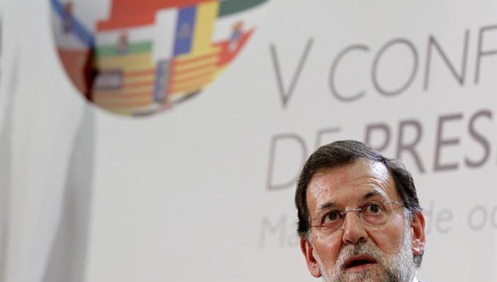 Mariano Rajoy en la rueda de prensa