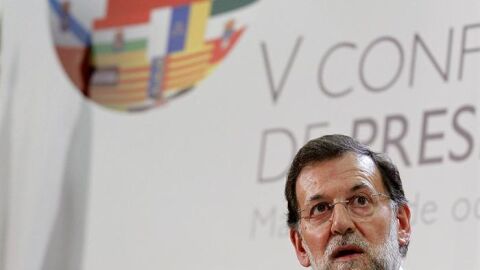 Mariano Rajoy en la rueda de prensa