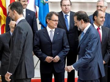 Artur Mas, antes del posado oficial de la Conferencia de Presidentes