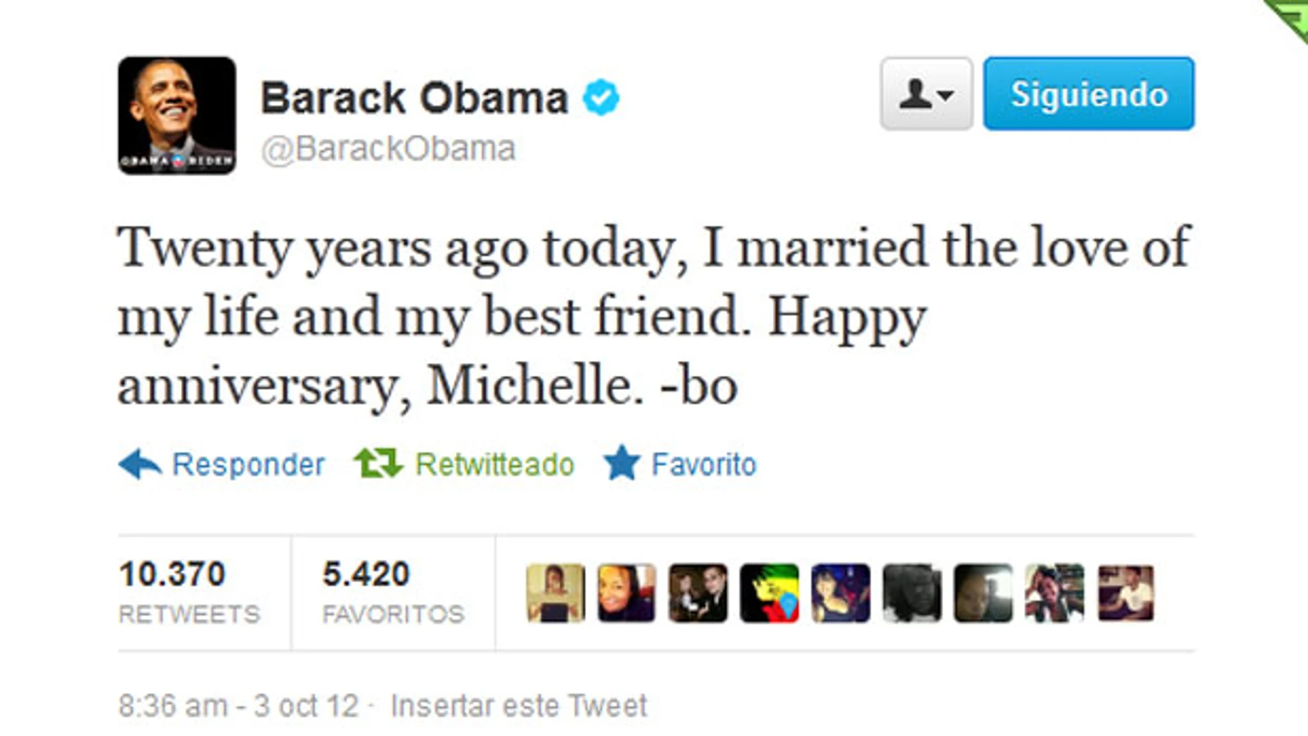 Twitter de Barack Obama Twitter de Barack Obama