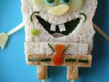 Sandwich con forma de Bob Esponja