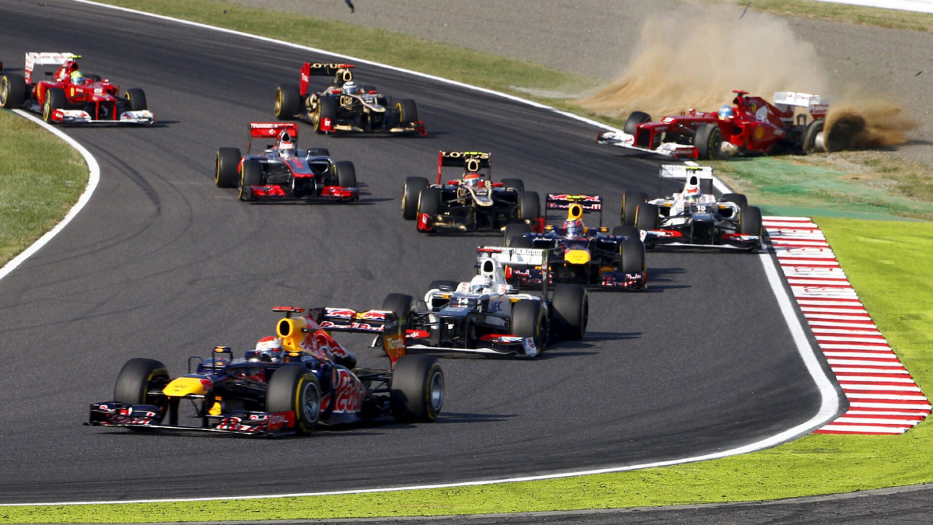 Alonso, fuera de pista en Suzuka