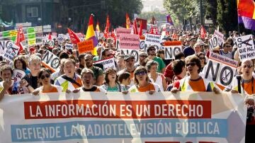  La manifestación de la Cumbre Social en Madrid