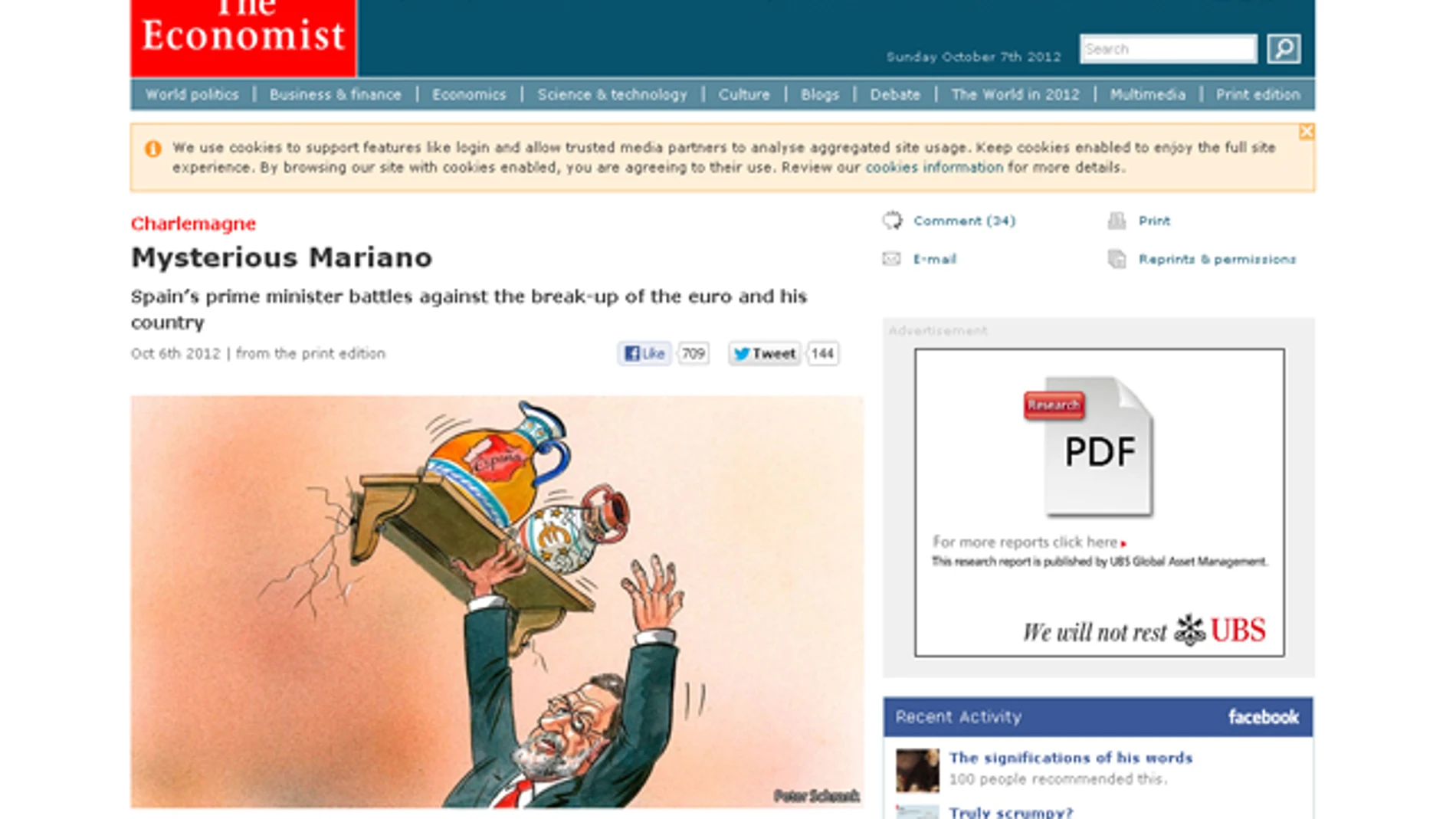 The Economist, sobre Mariano Rajoy The Economist, sobre Mariano Rajoy