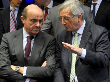 Luis de Guindos con el presidente del Eurogrupo Luis de Guindos con el presidente del Eurogrupo