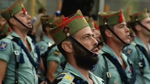 Legionarios durante la Fiesta Nacional Legionarios durante la Fiesta Nacional