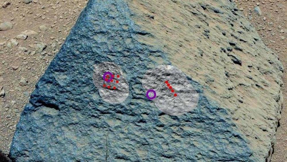 Piedra marciana encontrada por el 'Curiosity'