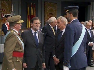 El rey Juan Carlos, Mariano Rajoy, Pedro Morenés y el Príncipe Felipe El rey Juan Carlos, Mariano Rajoy, Pedro Morenés y el Príncipe Felipe
