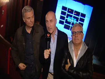 Los tres miembros de Tricicle Los tres miembros de Tricicle