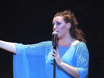 Niña Pastori durante su concierto en Bruselas Niña Pastori durante su concierto en Bruselas