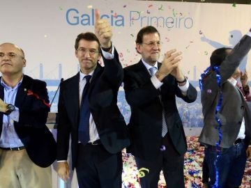 Feijóo junto a Mariano Rajoy