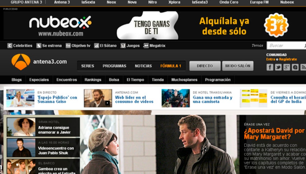 antena3.com es la web española líder 