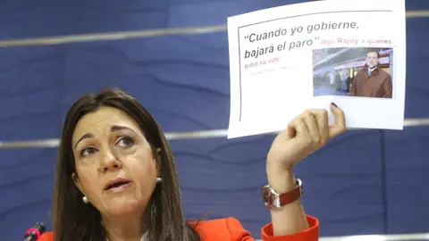 Soraya Rodríguez durante la rueda de prensa tras conocer los resultados de la Encuesta de Población Activa Soraya Rodríguez durante la rueda de prensa tras conocer los resultados de la Encuesta de Población Activa