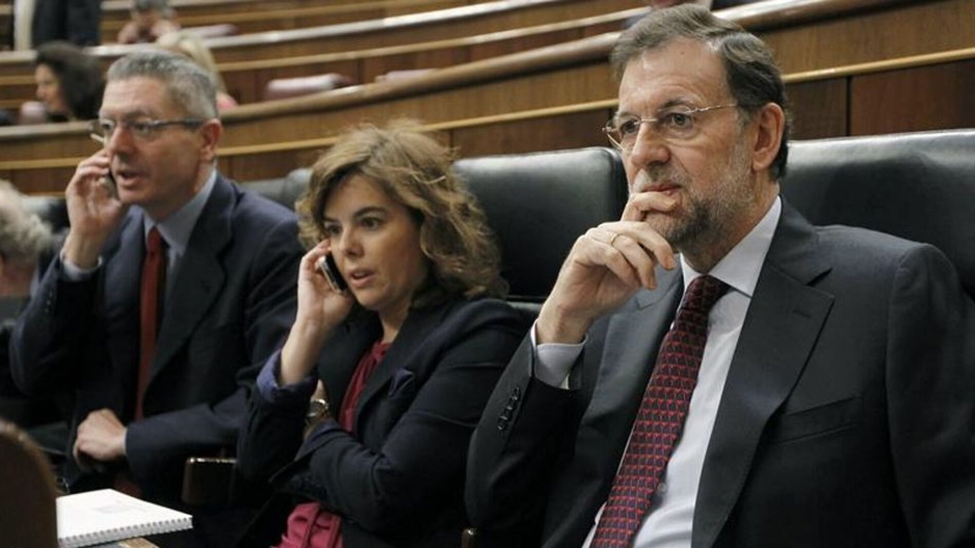 Rajoy, Sa&eacute;z de Santamar&iacute;a y Ru&iacute;z-Gallard&oacute;n