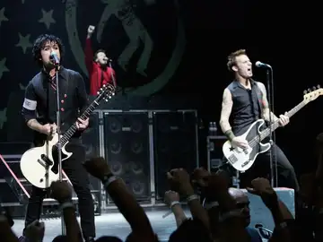 Green Day durante un concierto Green Day durante un concierto