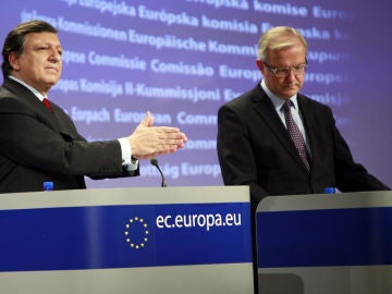 Durao Barroso y Olli Rehn Durao Barroso y Olli Rehn