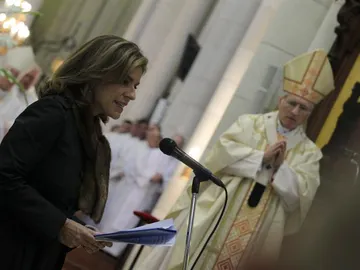 La alcaldesa de Madrid, Ana Botella, durante la misa La alcaldesa de Madrid, Ana Botella, durante la misa