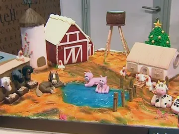 Una tarta con forma de granja Una tarta con forma de granja