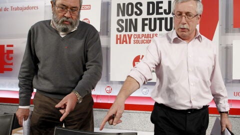 M&eacute;ndez y Toxo hacen una primera valoraci&oacute;n de la huelga