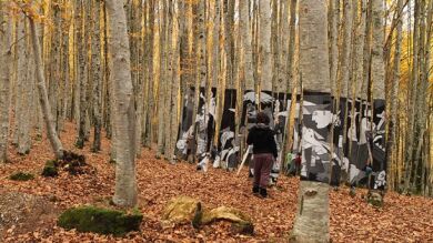 Un Guernica tridimensional entre hayas para evitar la tala
