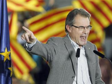 Artur Mas en un acto electoral en Barcelona