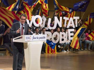 Artur Mas en un mitin en Girona