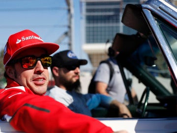 Alonso en el drivers parade